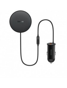 Baseus trådlös billaddare med MagSafe 15W hållare för luftventil + USB-A 25W svart (CW01)
