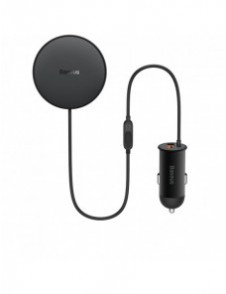 Baseus trådlös billaddare med MagSafe 15W hållare för luftventil + USB-A 25W svart (CW01)