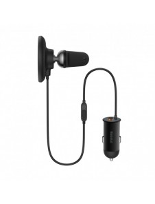 Baseus trådlös billaddare med MagSafe 15W hållare för luftventil + USB-A 25W svart (CW01)