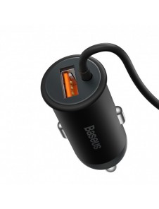 Baseus trådlös billaddare med MagSafe 15W hållare för luftventil + USB-A 25W svart (CW01)