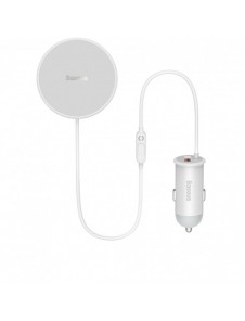 Baseus trådlös billaddare med MagSafe 15W hållare för luftventil + USB-A 25W vit (CW01)