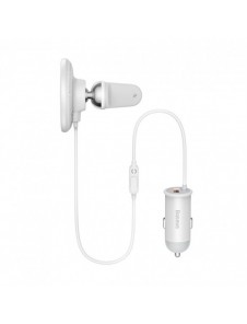 Baseus trådlös billaddare med MagSafe 15W hållare för luftventil + USB-A 25W vit (CW01)
