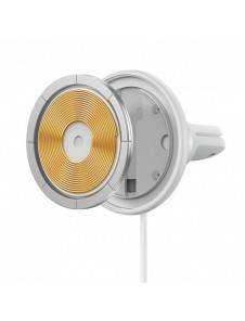 Baseus trådlös billaddare med MagSafe 15W hållare för luftventil + USB-A 25W vit (CW01)