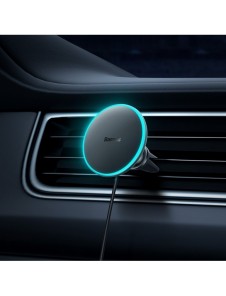 Baseus trådlös billaddare med MagSafe 15W hållare för luftventil + USB-A 25W vit (CW01)