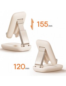 Justerbart telefonställ med spegel Baseus Seashell Series - beige