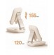 Justerbart telefonställ med spegel Baseus Seashell Series - beige