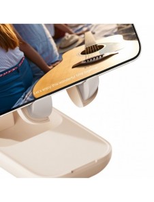 Justerbart telefonställ med spegel Baseus Seashell Series - beige