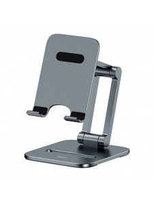 Baseus Desktop Biaxial Vikbart metallställ för smartphone/ställ grått (LUSZ000013)