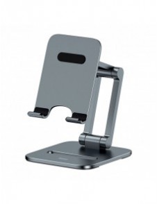 Baseus Desktop Biaxial Vikbart metallställ för smartphone/ställ grått (LUSZ000013)