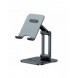 Baseus Desktop Biaxial Vikbart metallställ för smartphone/ställ grått (LUSZ000013)