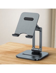 Baseus Desktop Biaxial Vikbart metallställ för smartphone/ställ grått (LUSZ000013)