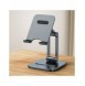 Baseus Desktop Biaxial Vikbart metallställ för smartphone/ställ grått (LUSZ000013)