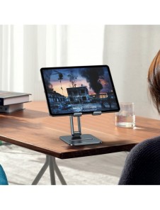Baseus Desktop Biaxial Vikbart tablettställ i metall grått (LUSZ000113)