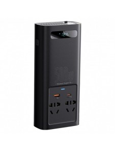 Baseus bilströmväxelriktare 150W 12V / 500W 220V (EU- och CN-kontakt) svart (CGNB000101)