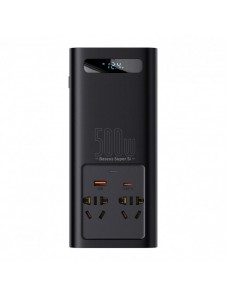 Baseus bilströmväxelriktare 150W 12V / 500W 220V (EU- och CN-kontakt) svart (CGNB000101)