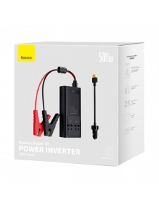 Baseus bilströmväxelriktare 150W 12V / 500W 220V (EU- och CN-kontakt) svart (CGNB000101)