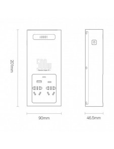 Baseus bilströmväxelriktare 150W 12V / 500W 220V (EU- och CN-kontakt) svart (CGNB000101)