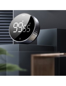 Baseus Heyo roterande timer elektronisk timer svart timer (ACDJS-01)