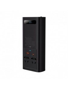 Baseus IGBT Car Inverter Inverter 300W 220V (CN / EU-kontakt) Svart (CGNB010101)