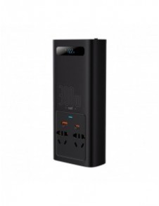 Baseus IGBT Car Inverter Inverter 300W 220V (CN / EU-kontakt) Svart (CGNB010101)