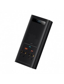 Baseus IGBT Car Inverter Inverter 300W 220V (CN / EU-kontakt) Svart (CGNB010101)