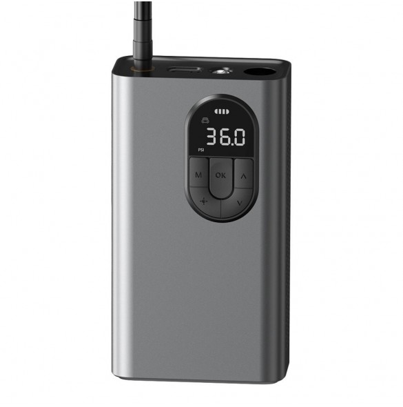 Baseus mini bilkompressor däckpump med 7500 mAh batteri grå (CRCQB02-0A)