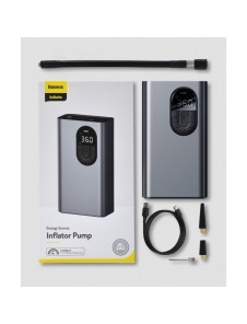 Baseus mini bilkompressor däckpump med 7500 mAh batteri grå (CRCQB02-0A)