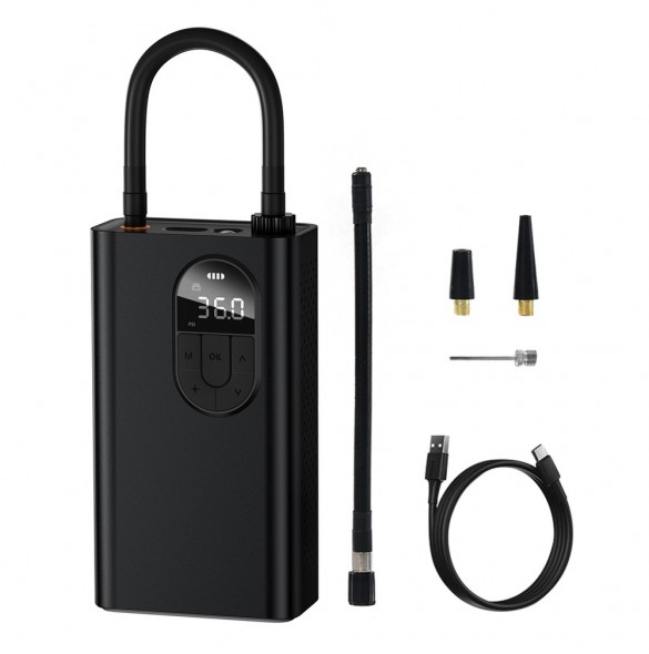 Baseus mini bilkompressor däckpump med batteri 2500mAh 54W svart (CRNL040001)