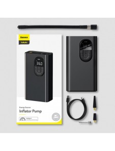 Baseus mini bilkompressor däckpump med batteri 2500mAh 54W svart (CRNL040001)