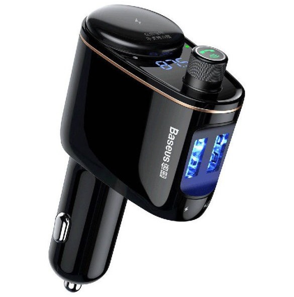 Baseus S-06 Bluetooth/USB bil FM-sändare (Overseas Edition) - svart