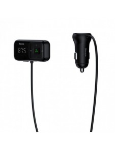 Trådlös Bluetooth FM-sändare med laddare Baseus S-16 (Overseas edition) - svart