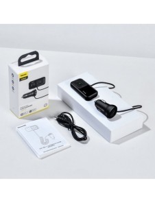 Trådlös Bluetooth FM-sändare med laddare Baseus S-16 (Overseas edition) - svart