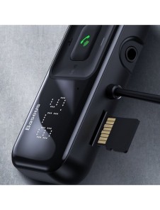 Trådlös Bluetooth FM-sändare med laddare Baseus S-16 (Overseas edition) - svart