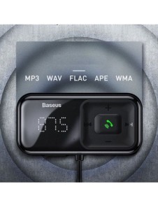 Trådlös Bluetooth FM-sändare med laddare Baseus S-16 (Overseas edition) - svart