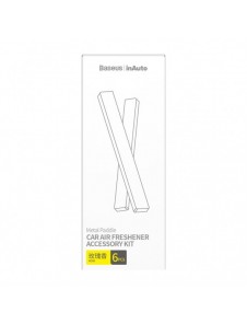 Baseus Metal Paddle 6x luftfräschare refill bildoft (rosa) vit (SUXUN-M0C)