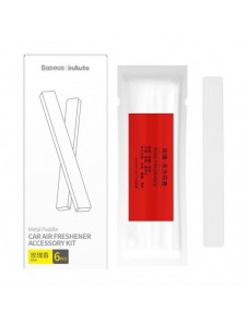 Baseus Metal Paddle 6x luftfräschare refill bildoft (rosa) vit (SUXUN-M0C)