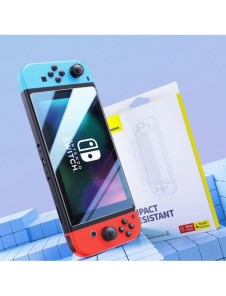 Set med 2x Baseus Crystal härdat glas för Nintendo Switch 2019 + monteringssats - transparent