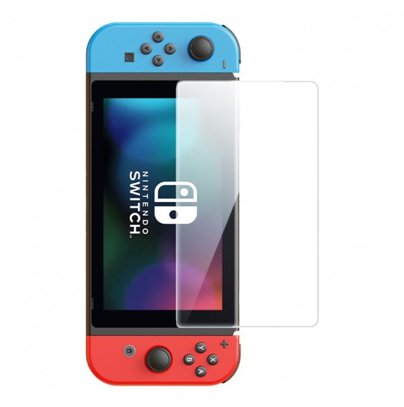 Set med 2x Baseus Crystal härdat glas för Nintendo Switch OLED 2021 + monteringssats - transparent