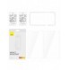 Set med 2x Baseus Crystal härdat glas för Nintendo Switch OLED 2021 + monteringssats - transparent