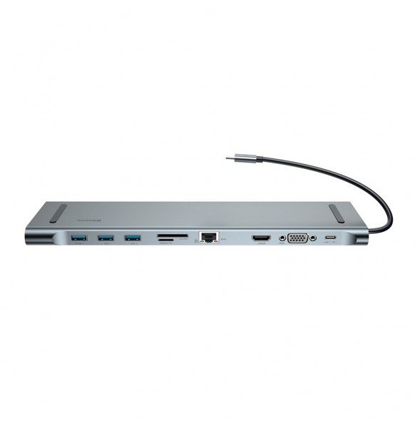 Baseus Enjoyment Multifunktionell dockningsstation för MacBook Laptop HUB Stand Adapter 10in1 (CATSX-F0G)