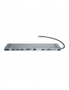 Baseus Enjoyment Multifunktionell dockningsstation för MacBook Laptop HUB Stand Adapter 10in1 (CATSX-F0G)