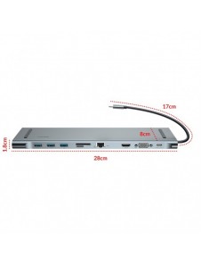 Baseus Enjoyment Multifunktionell dockningsstation för MacBook Laptop HUB Stand Adapter 10in1 (CATSX-F0G)
