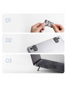 Baseus universella fotstativ för laptop (2 st) silver (LUZC000012)