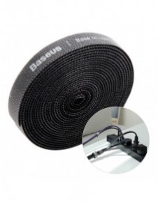 Baseus Rainbow Circle kardborreband - Kardborreband Kardborrekabelorganisatör 3m svart (ACMGT-F01)
