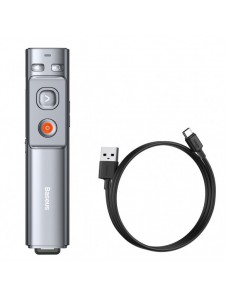 Baseus Orange Dot laserpekarfjärrkontroll för PC-presentation med inbyggt batteri grått (WKCD000013)