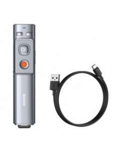 Baseus Orange Dot laserpekarfjärrkontroll för PC-presentation med inbyggt batteri grått (WKCD000013)