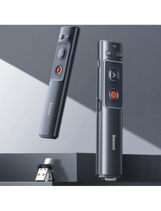 Baseus Orange Dot laserpekarfjärrkontroll för PC-presentation med inbyggt batteri grått (WKCD000013)