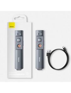 Baseus Orange Dot laserpekarfjärrkontroll för PC-presentation med inbyggt batteri grått (WKCD000013)
