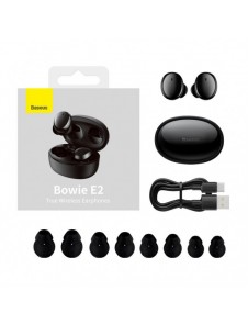 Baseus Bowie E2 TWS Bluetooth 5.2 trådlösa hörlurar Vattentät IP55 Svart (NGTW090001)