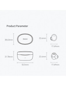 Baseus Bowie E2 TWS Bluetooth 5.2 trådlösa hörlurar Vattentäta IP55 Rosa (NGTW090004)